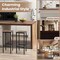 Costway 28" Bar Stools Set of 4 Backless Dining Stools with Footrest Sturdy Metal Frame
